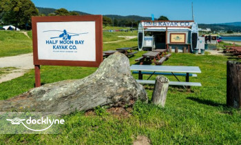 Half Moon Bay Kayak Co boat rental operation on Half Moon Bay, CA 1