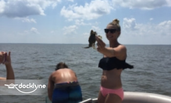 OBX Pontoon Man boat rental operation on  Manteo, , NC 3