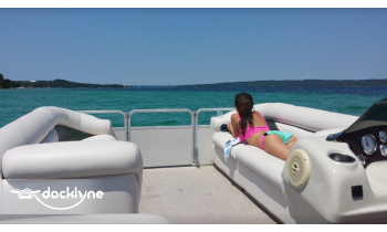 M & K Marine boat rental operation on Rapid City, MI 1