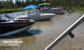 M & K Marine boat rental operation on Rapid City, MI 7