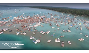 M & K Marine boat rental operation on Rapid City, MI 2