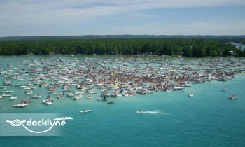 M & K Marine boat rental operation on Rapid City, MI 4