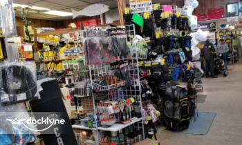 Fish And Hunt Shop boat rental operation on Curtis, MI 1