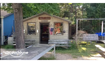 Canoe Hut At Ryde Marine boat rental operation on Alanson, MI 5