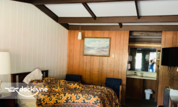 Pilgrim's Village Motel boat rental operation on Cadillac, MI 1