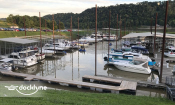 Rivercrest Marina boat rental operation on Madison, IN 2
