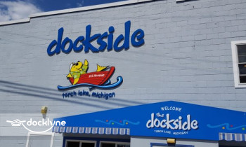 Dockside Torch Lake boat rental operation on Bellaire, MI 1