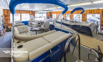 Luhrs Landing Marina boat rental operation on Rapid City, MI 2