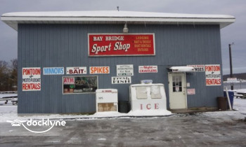Bay Bridge Sport Shop boat rental operation on North Rose, NY 1
