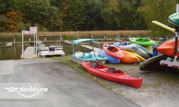 Sandy's Oak Orchard Marina boat rental operation on Waterport, NY 1